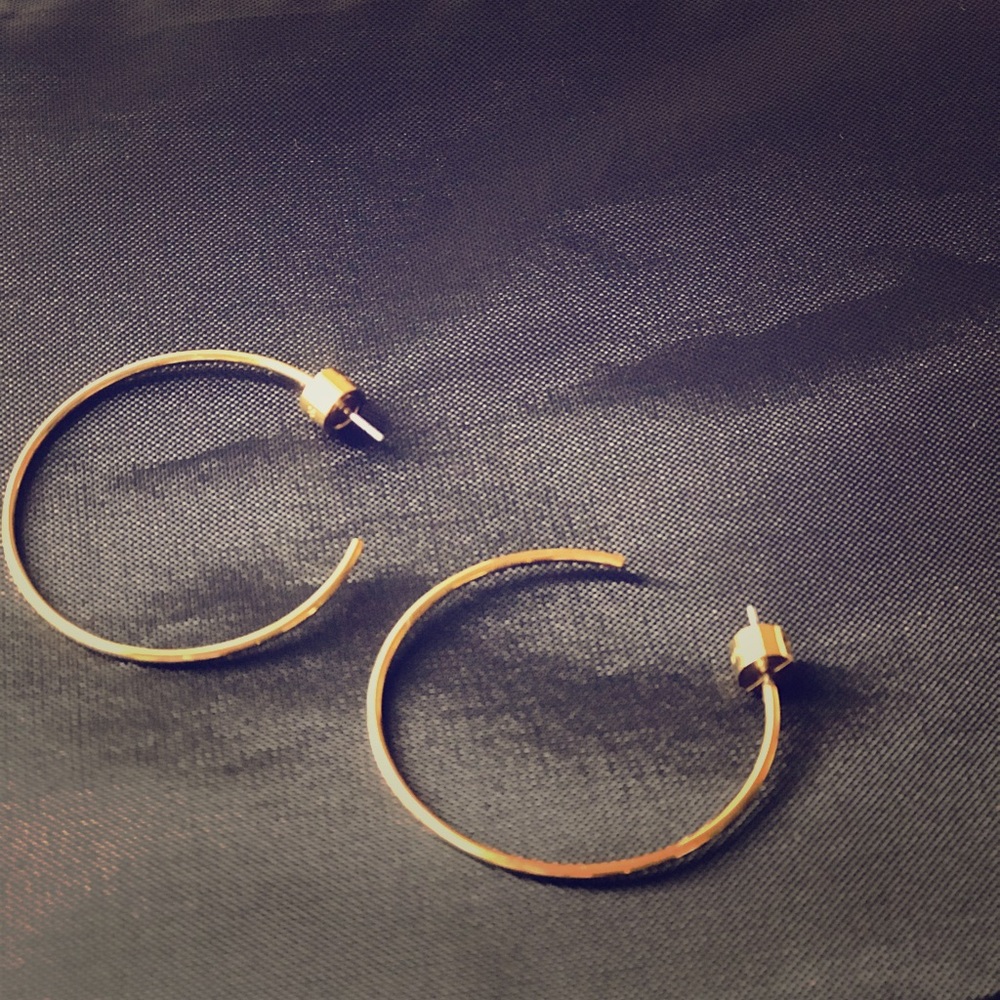 Mk earrings gold barely worn